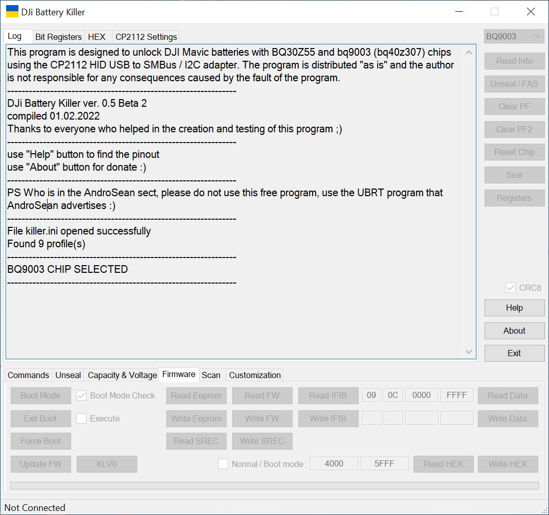 DJI Battery Killer ver. 0.5 Beta 2